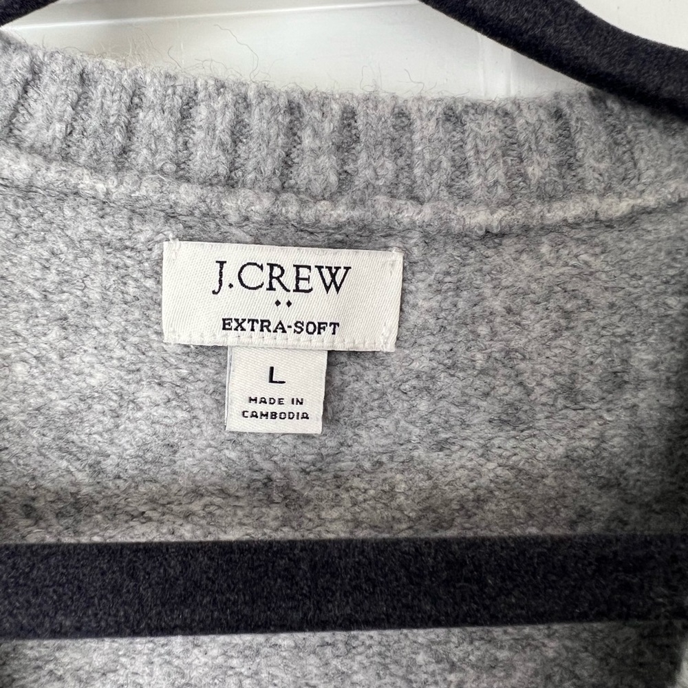 J. Crew Gray V-Neck Sweater Vest - Picture 3 of 4